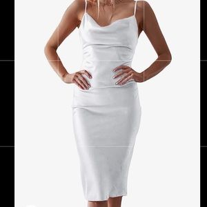 Satin Dress spaghetti straps